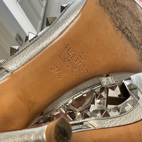 Valentino Silver Studded Women's Shoes - Picture 5 of 9